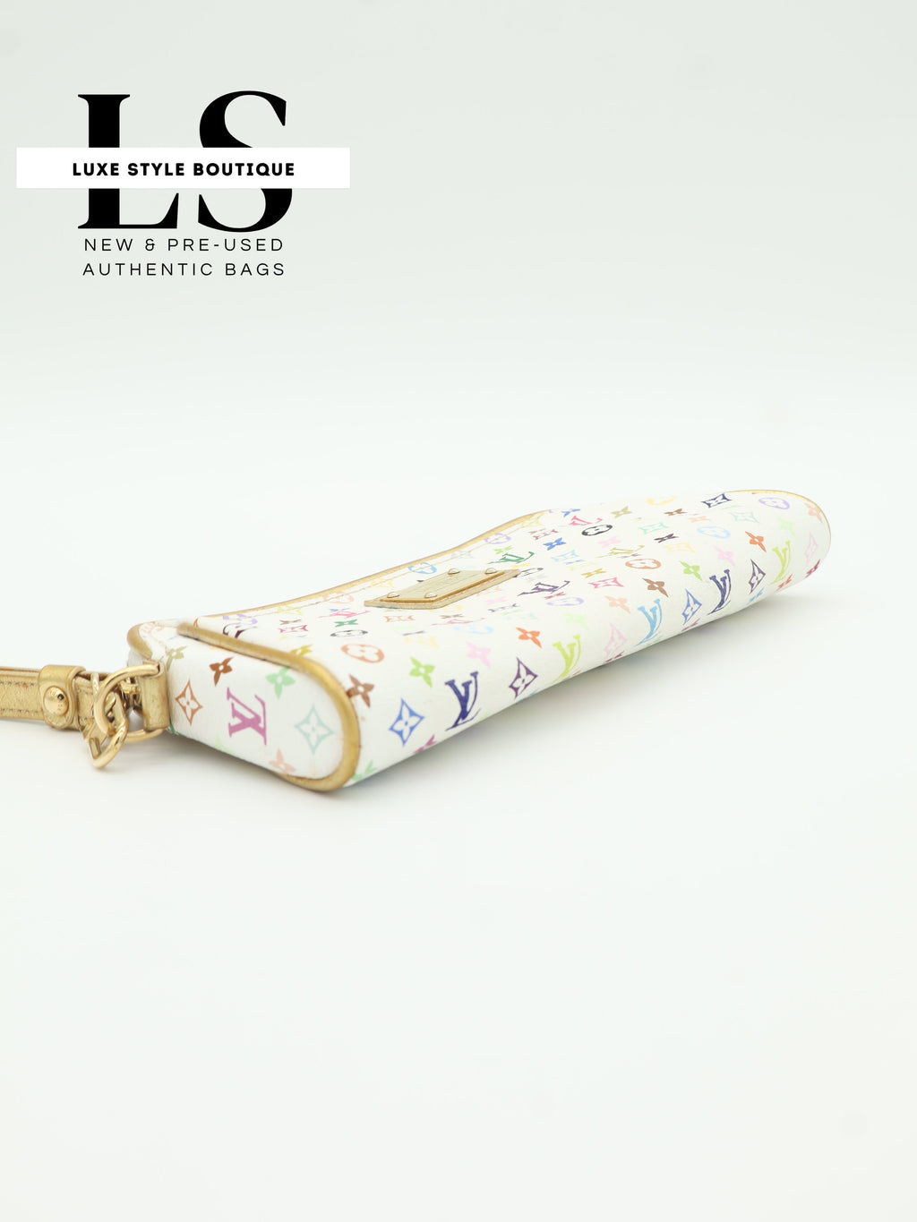 Louis Vuitton Kate Clutch White Monogram Multicolor