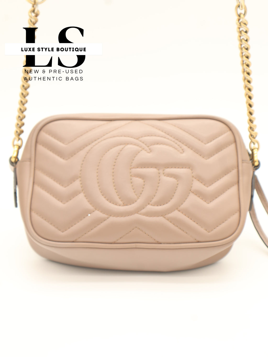 Gucci GG Marmont Matelasse Crossbody Beige