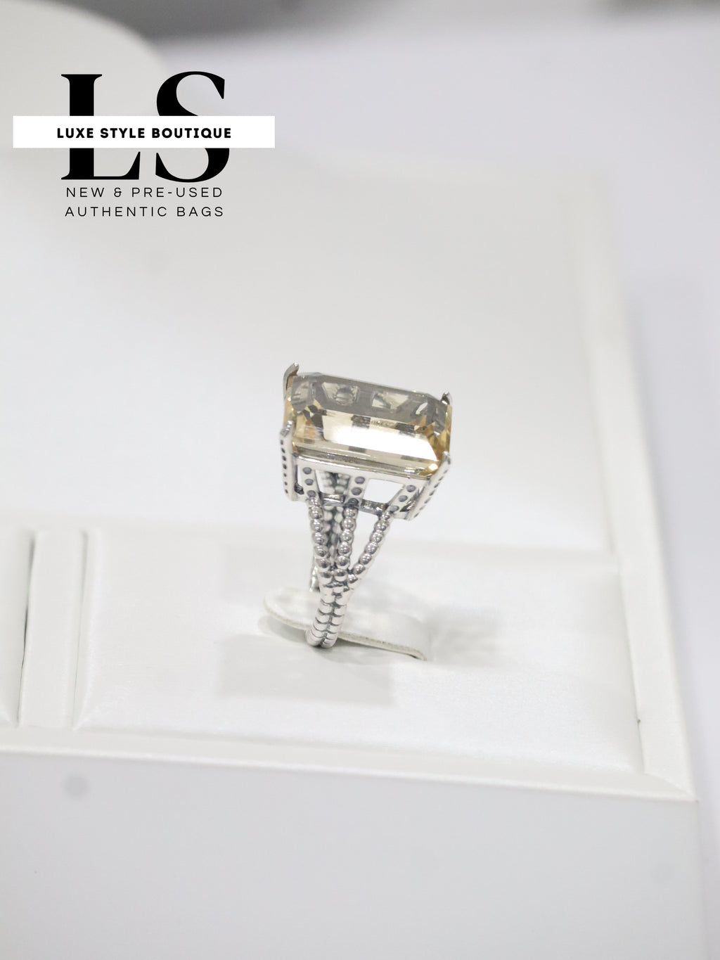 Ring Silver .925 w/Yellow Citrine