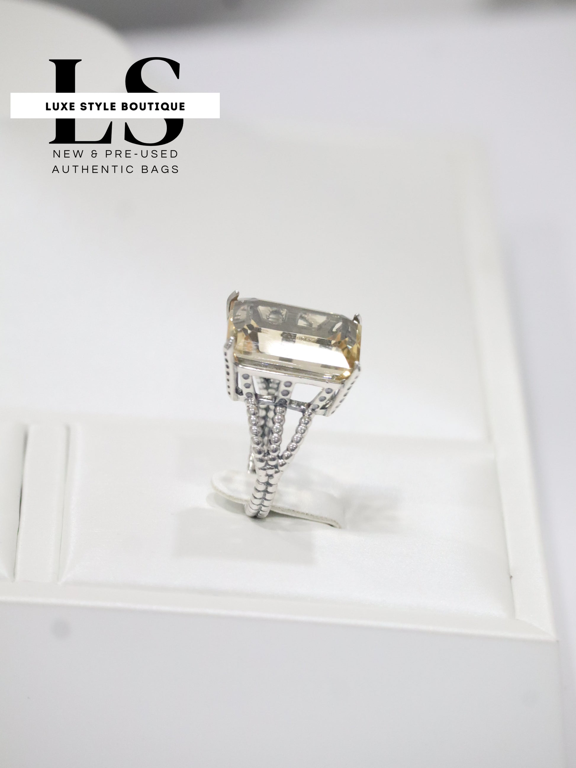 Ring Silver .925 w/Yellow Citrine