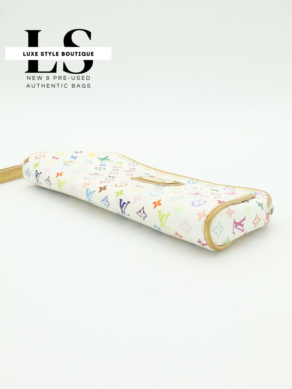 Louis Vuitton Kate Clutch White Monogram Multicolor
