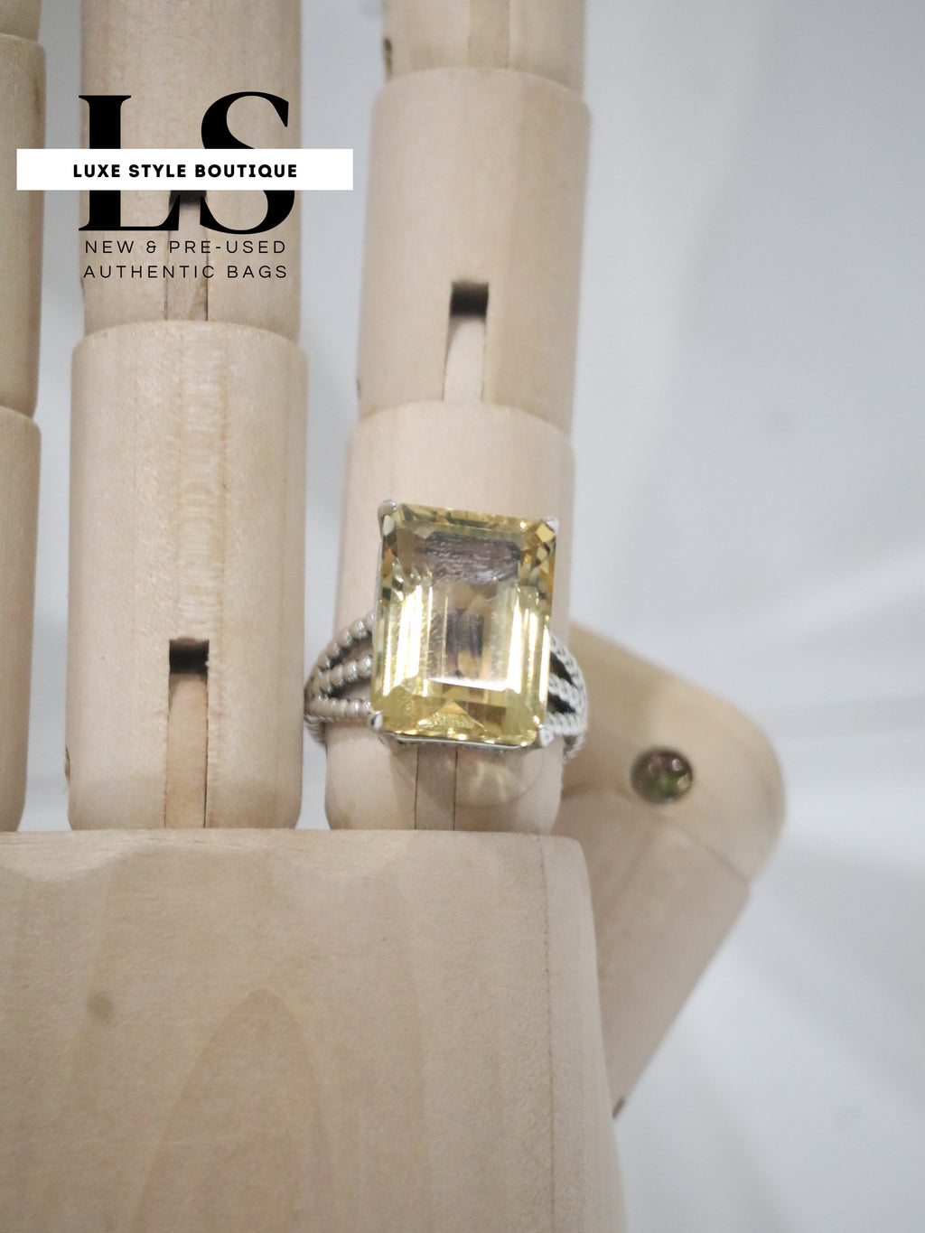 Ring Silver .925 w/Yellow Citrine