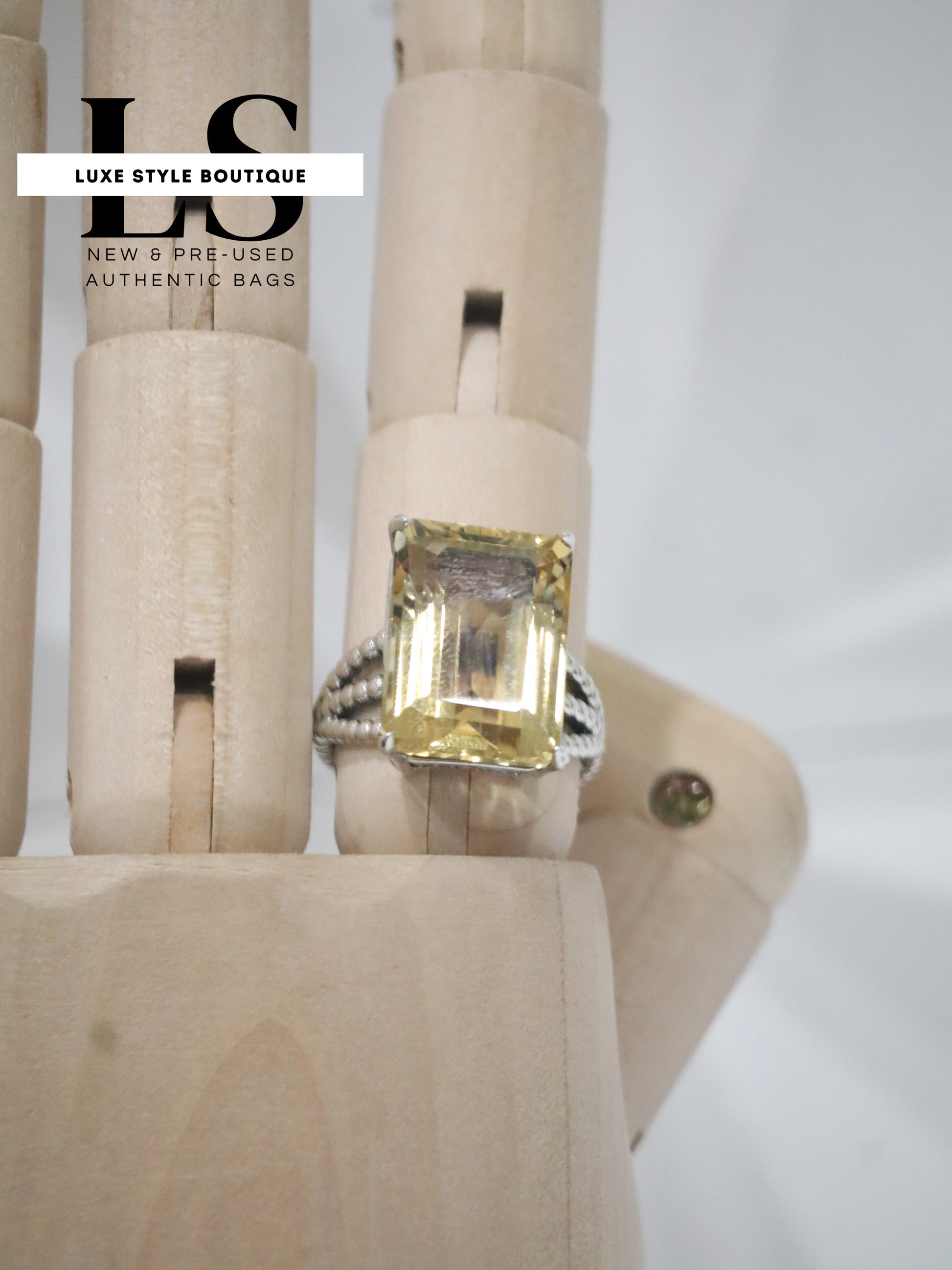 Ring Silver .925 w/Yellow Citrine
