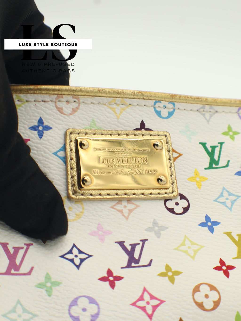 Louis Vuitton Kate Clutch White Monogram Multicolor