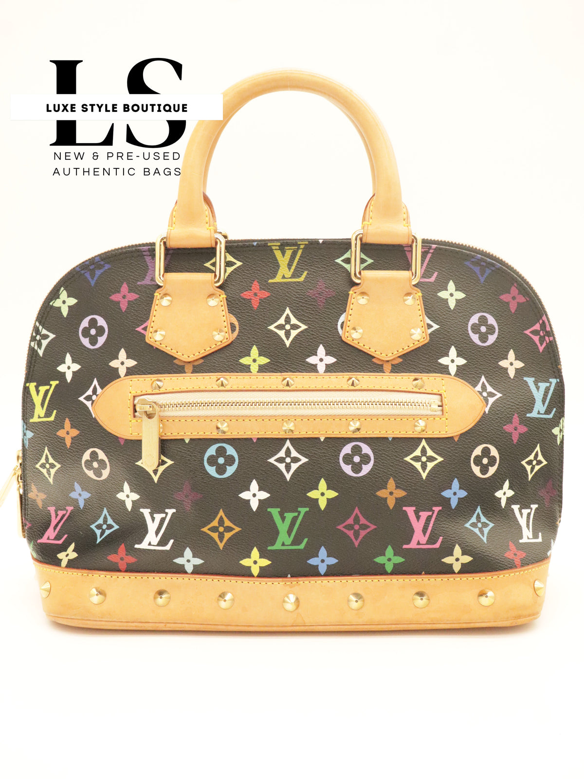 Louis Vuitton x Takashi Murakami Alma PM Multicolor Black