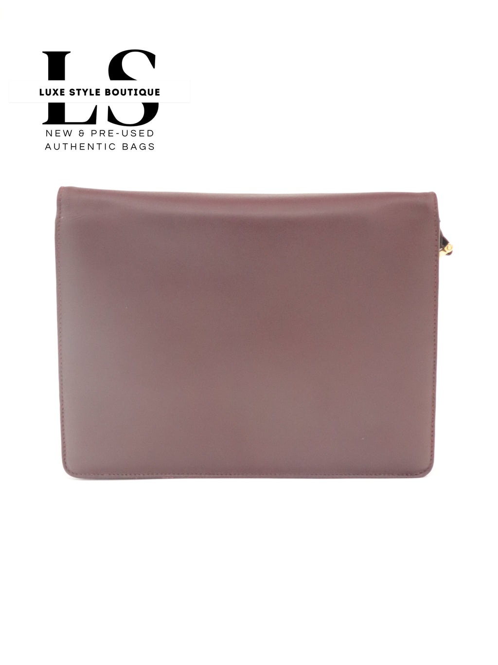 Cartier Must Bordeaux Double Flap Shoulder Bag