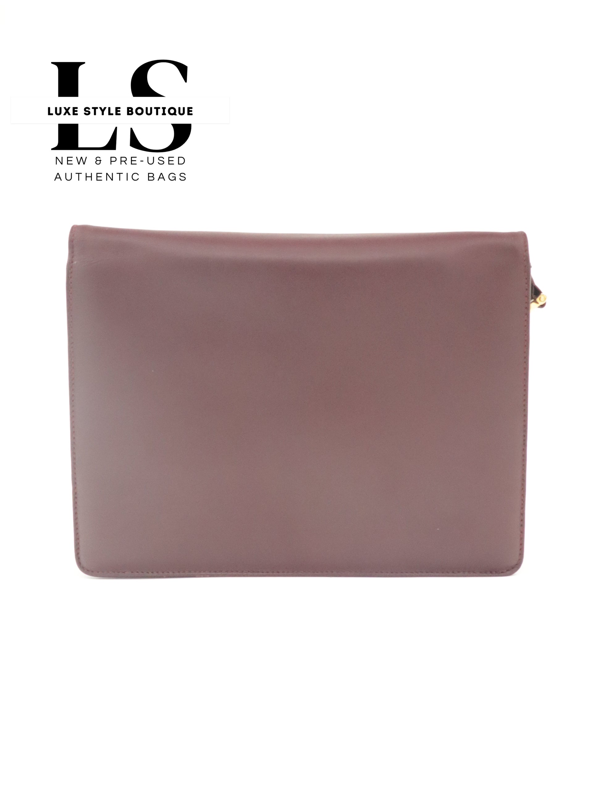 Cartier Must Bordeaux Double Flap Shoulder Bag