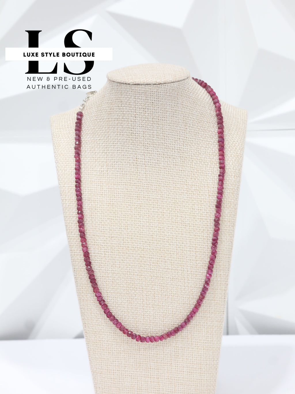 Necklace Natural Rubies w/Silver .925