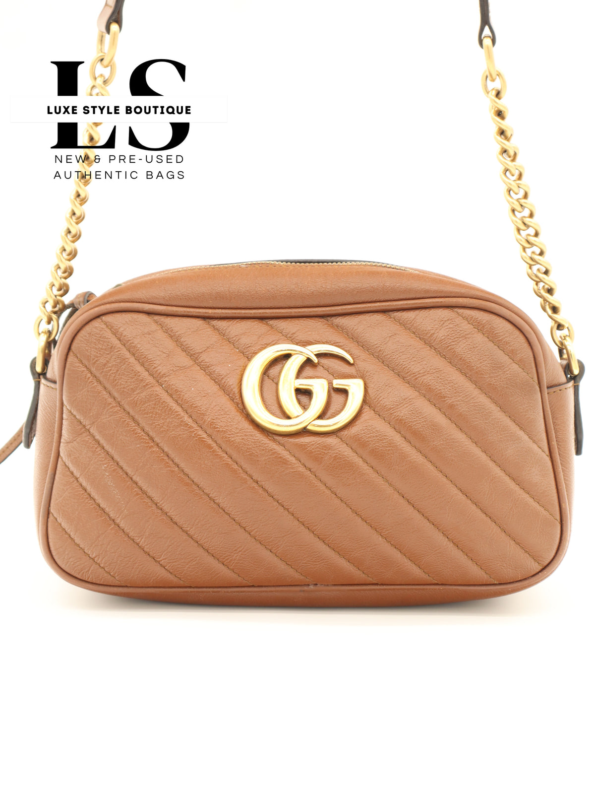 Gucci GG Marmont Small Matelasse Brown