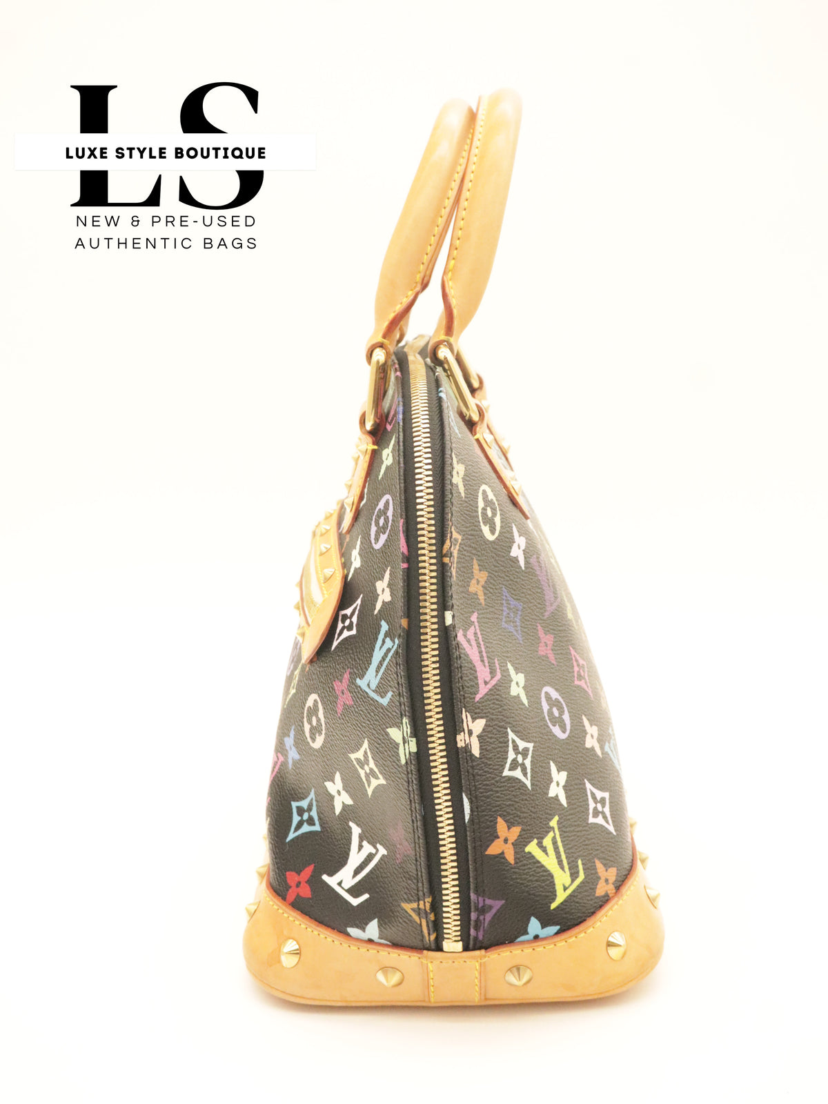 Louis Vuitton x Takashi Murakami Alma PM Multicolor Black