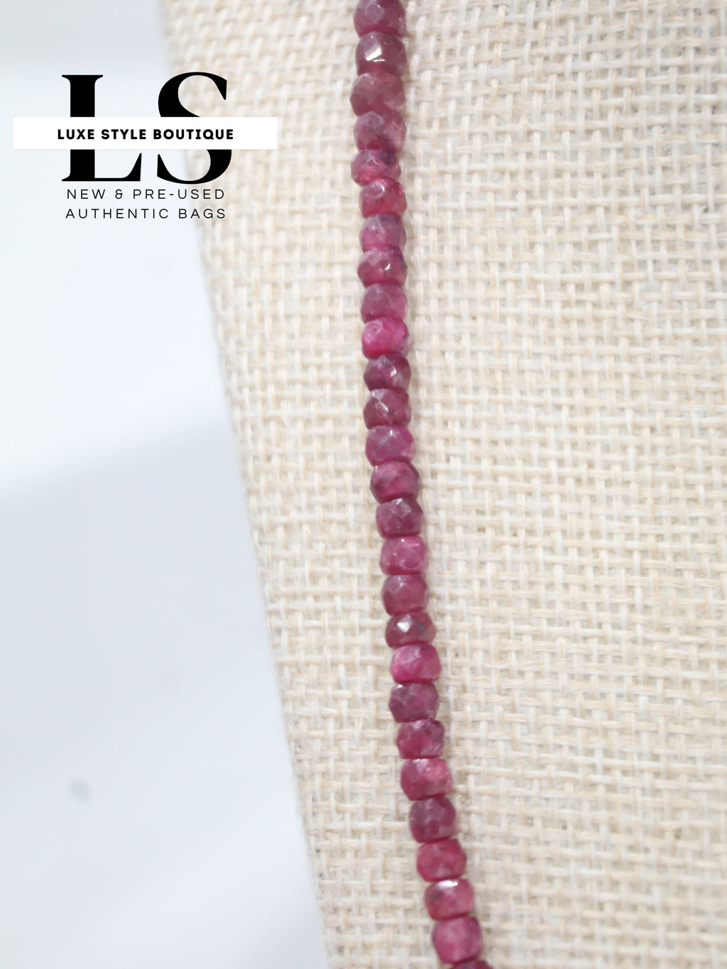 Necklace Natural Rubies w/Silver .925