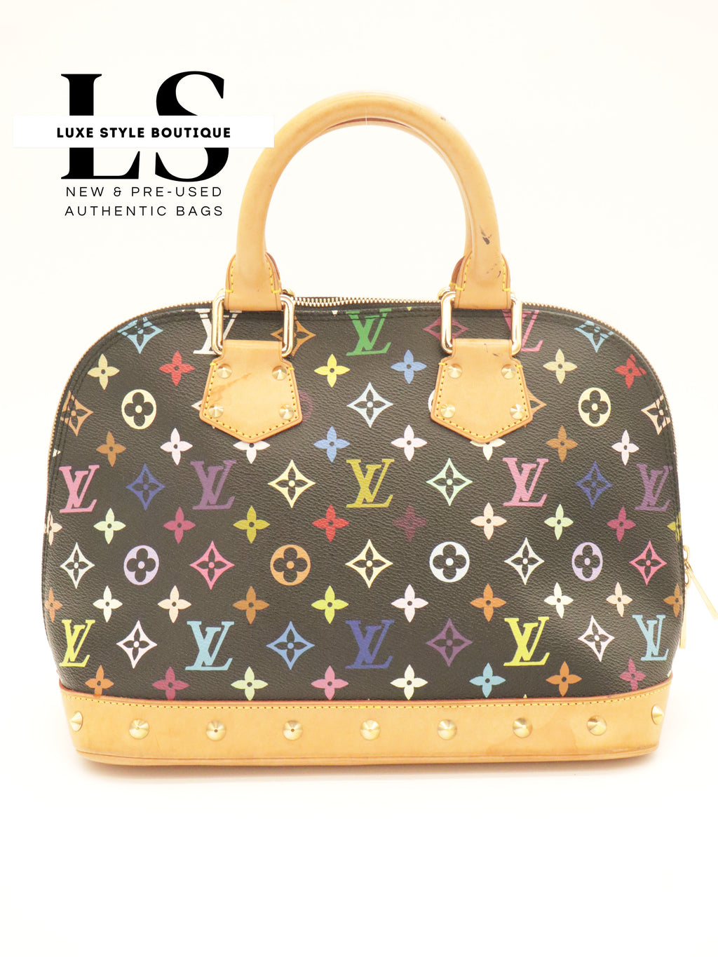 Louis Vuitton x Takashi Murakami Alma PM Multicolor Black