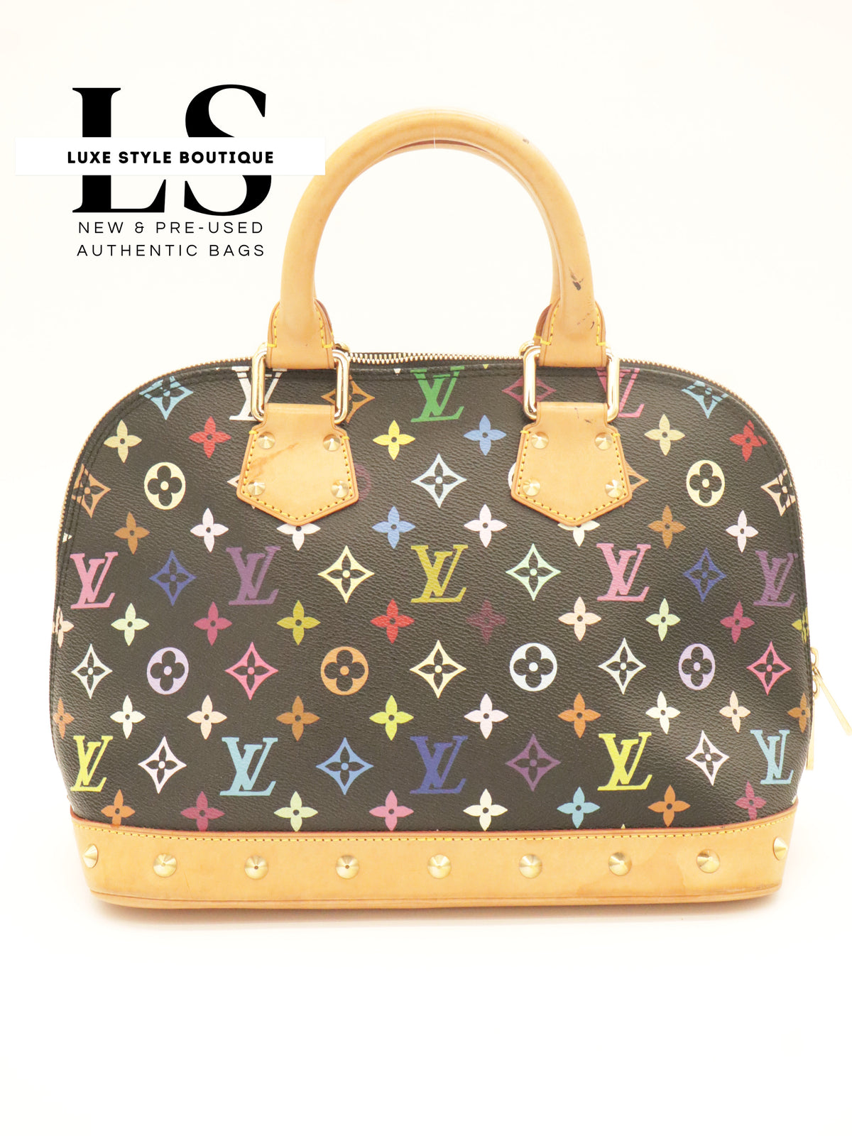 Louis Vuitton x Takashi Murakami Alma PM Multicolor Black