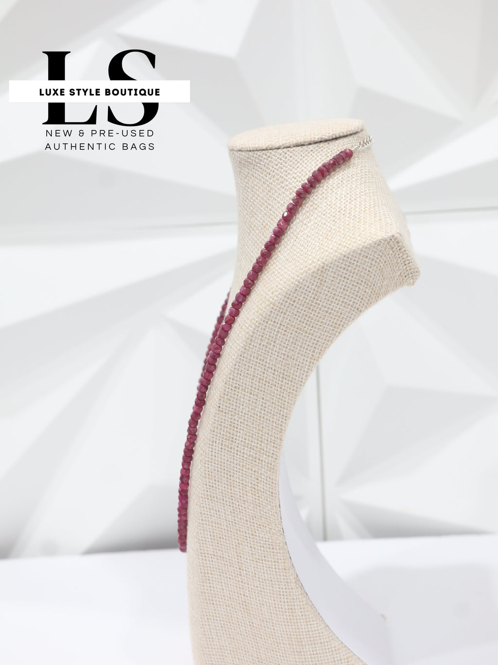 Necklace Natural Rubies w/Silver .925