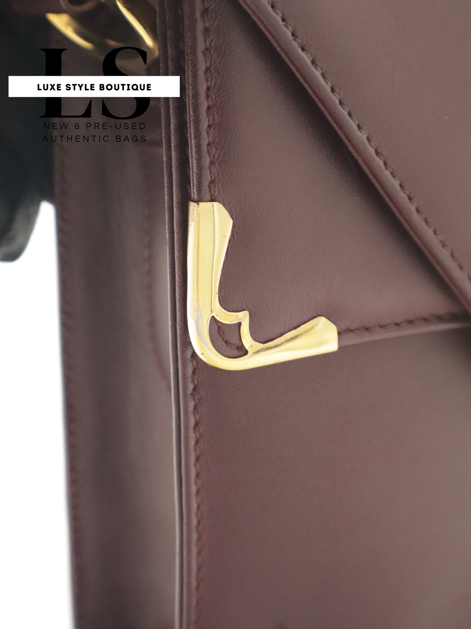 Cartier Must Bordeaux Double Flap Shoulder Bag