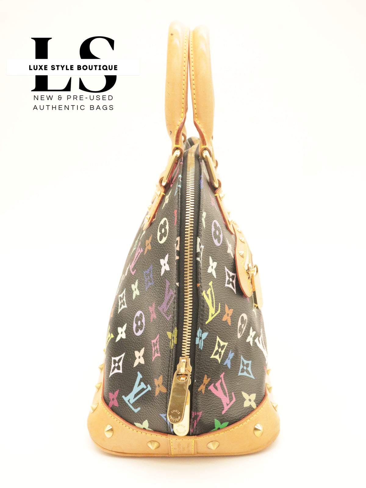 Louis Vuitton x Takashi Murakami Alma PM Multicolor Black