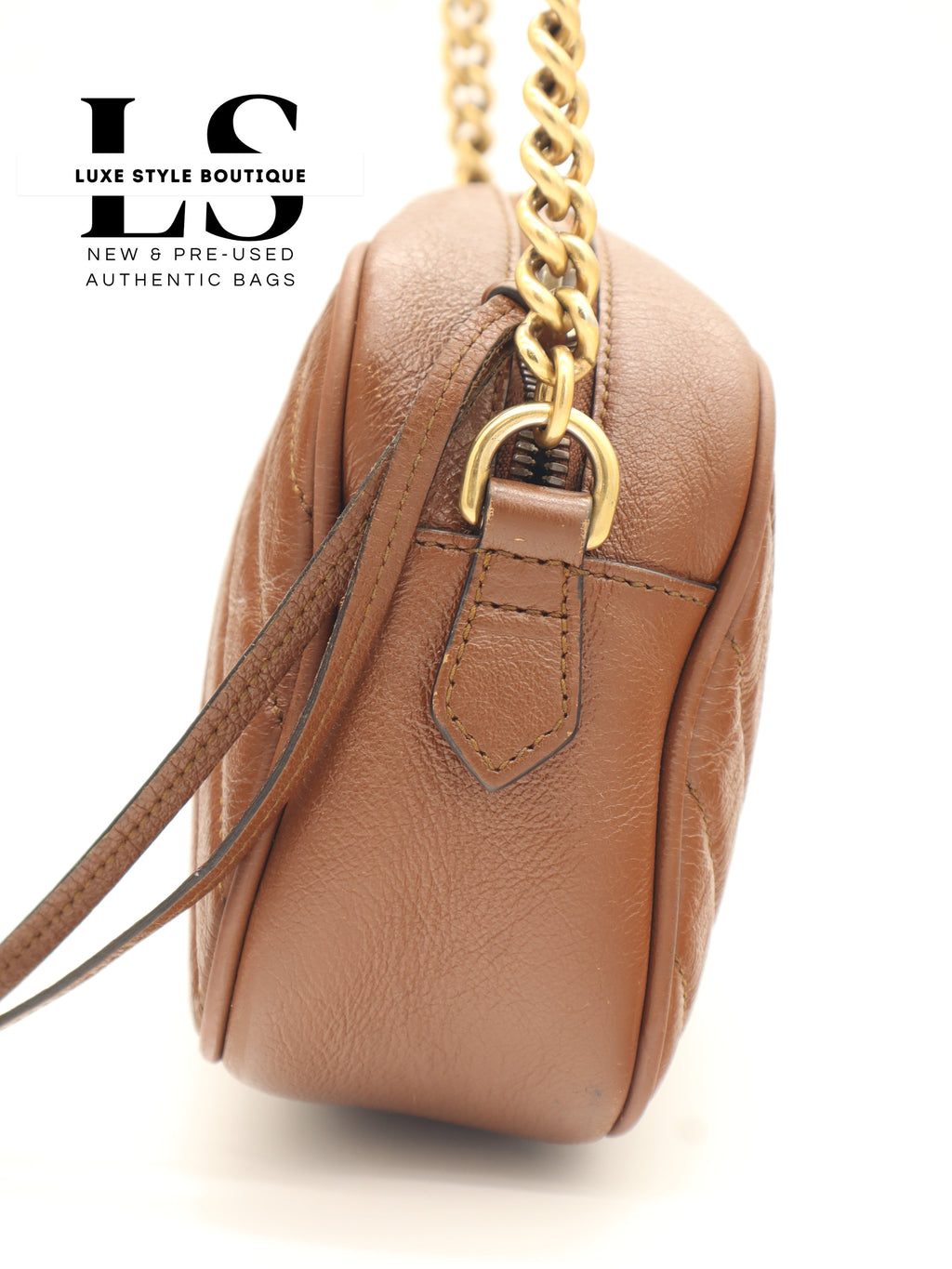 Gucci GG Marmont Small Matelasse Brown