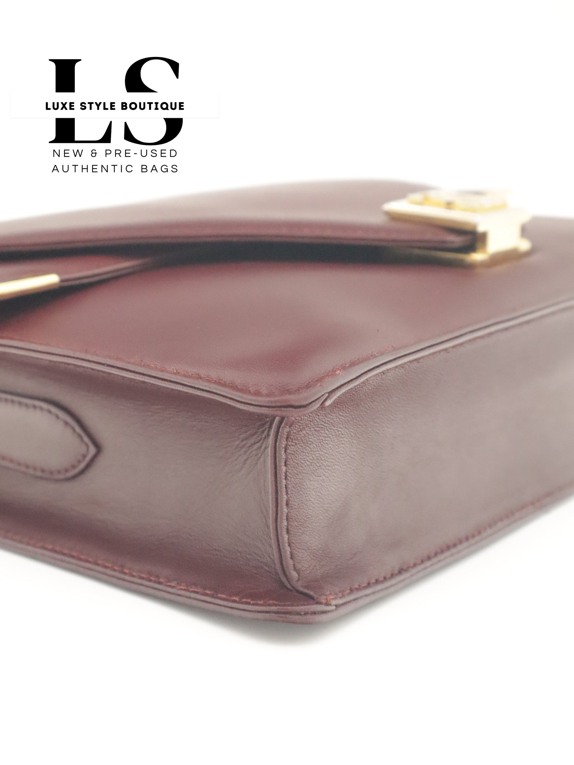 Cartier Must Bordeaux Double Flap Shoulder Bag