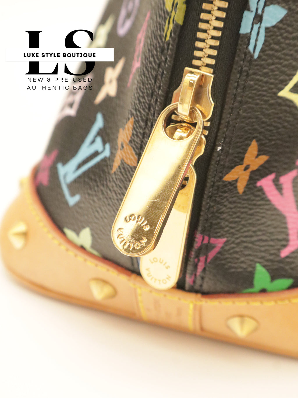 Louis Vuitton x Takashi Murakami Alma PM Multicolor Black