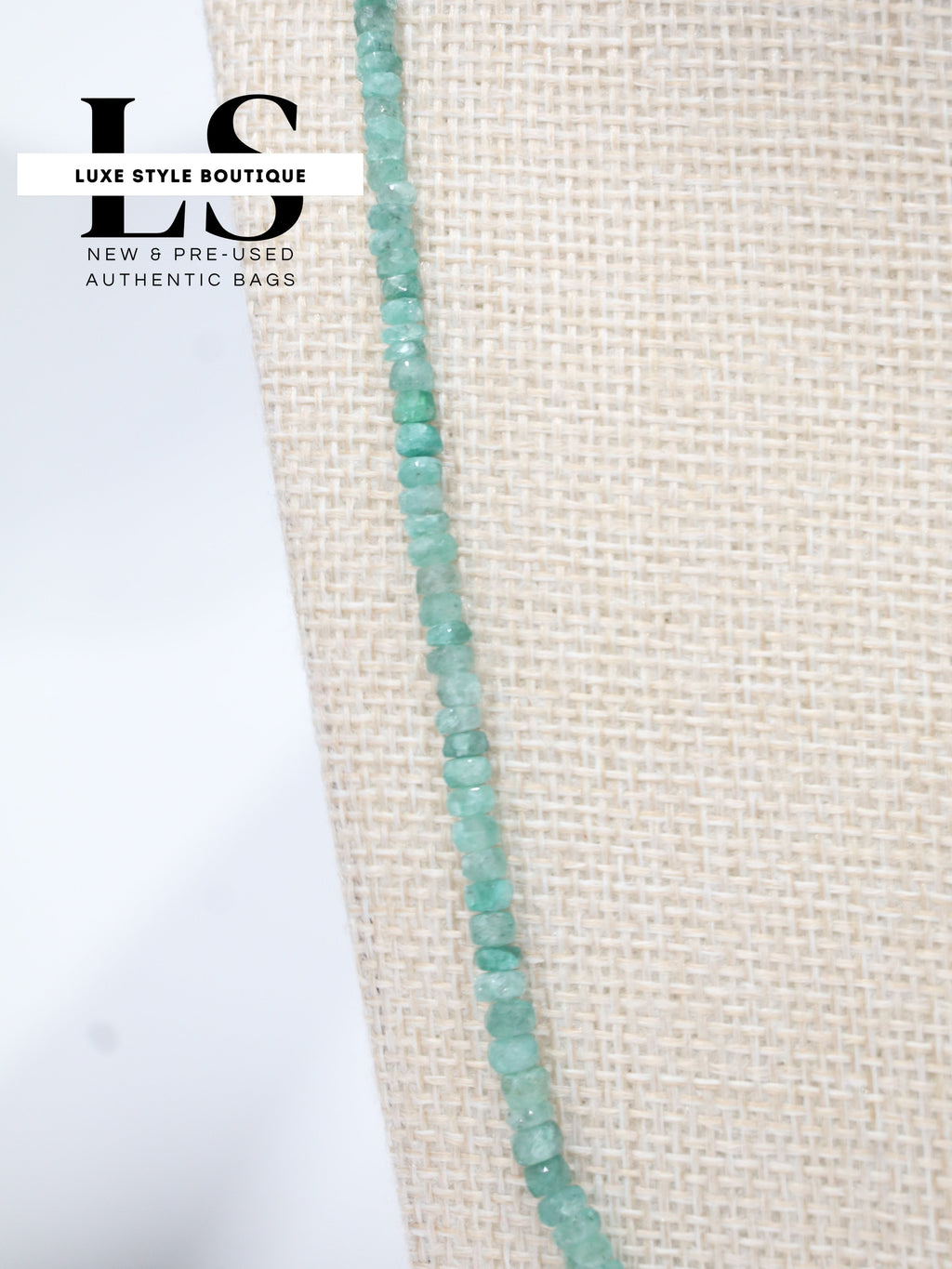 Necklace Natural Emeralds w/Silver .925