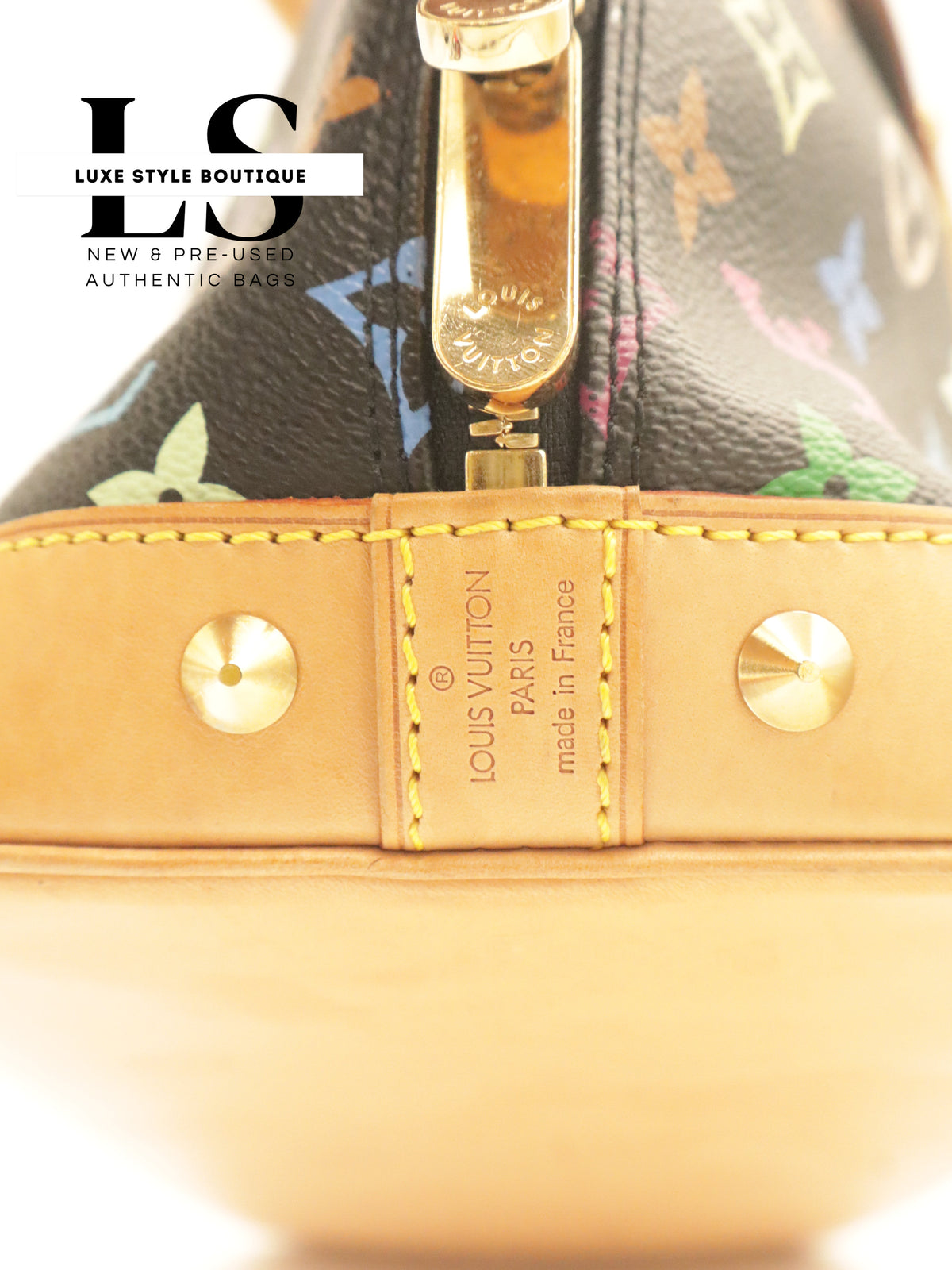 Louis Vuitton x Takashi Murakami Alma PM Multicolor Black