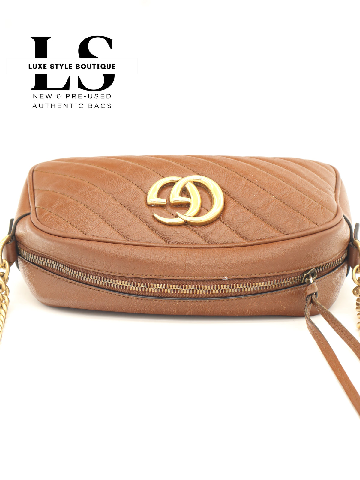 Gucci GG Marmont Small Matelasse Brown