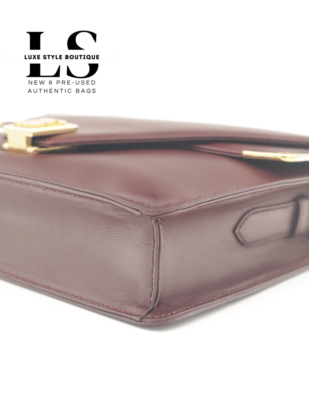 Cartier Must Bordeaux Double Flap Shoulder Bag