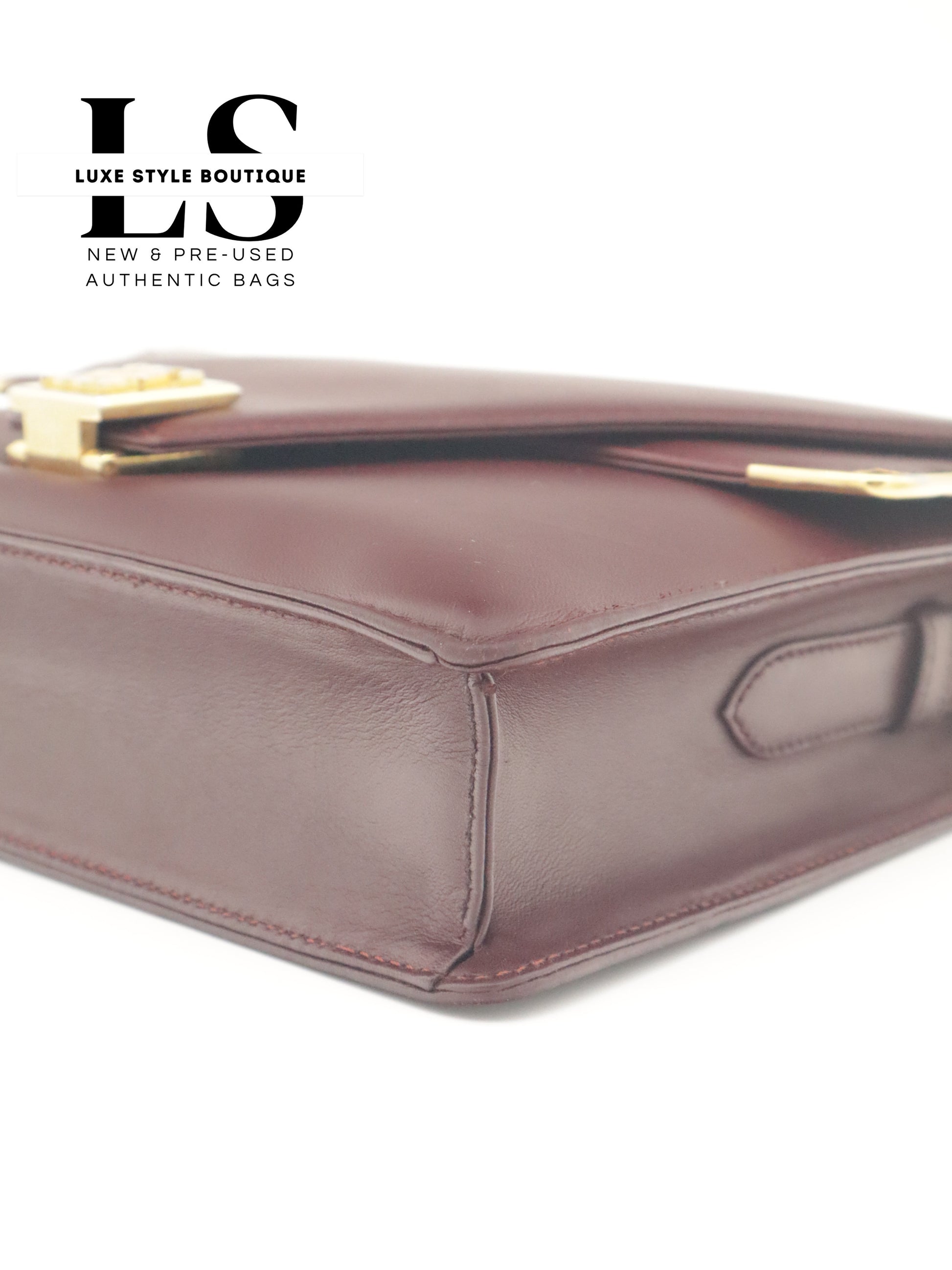 Cartier Must Bordeaux Double Flap Shoulder Bag