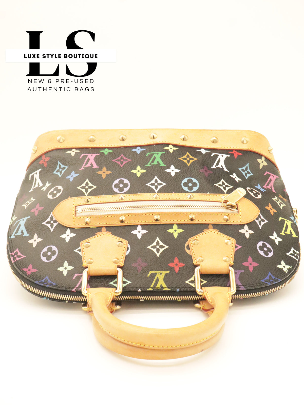 Louis Vuitton x Takashi Murakami Alma PM Multicolor Black