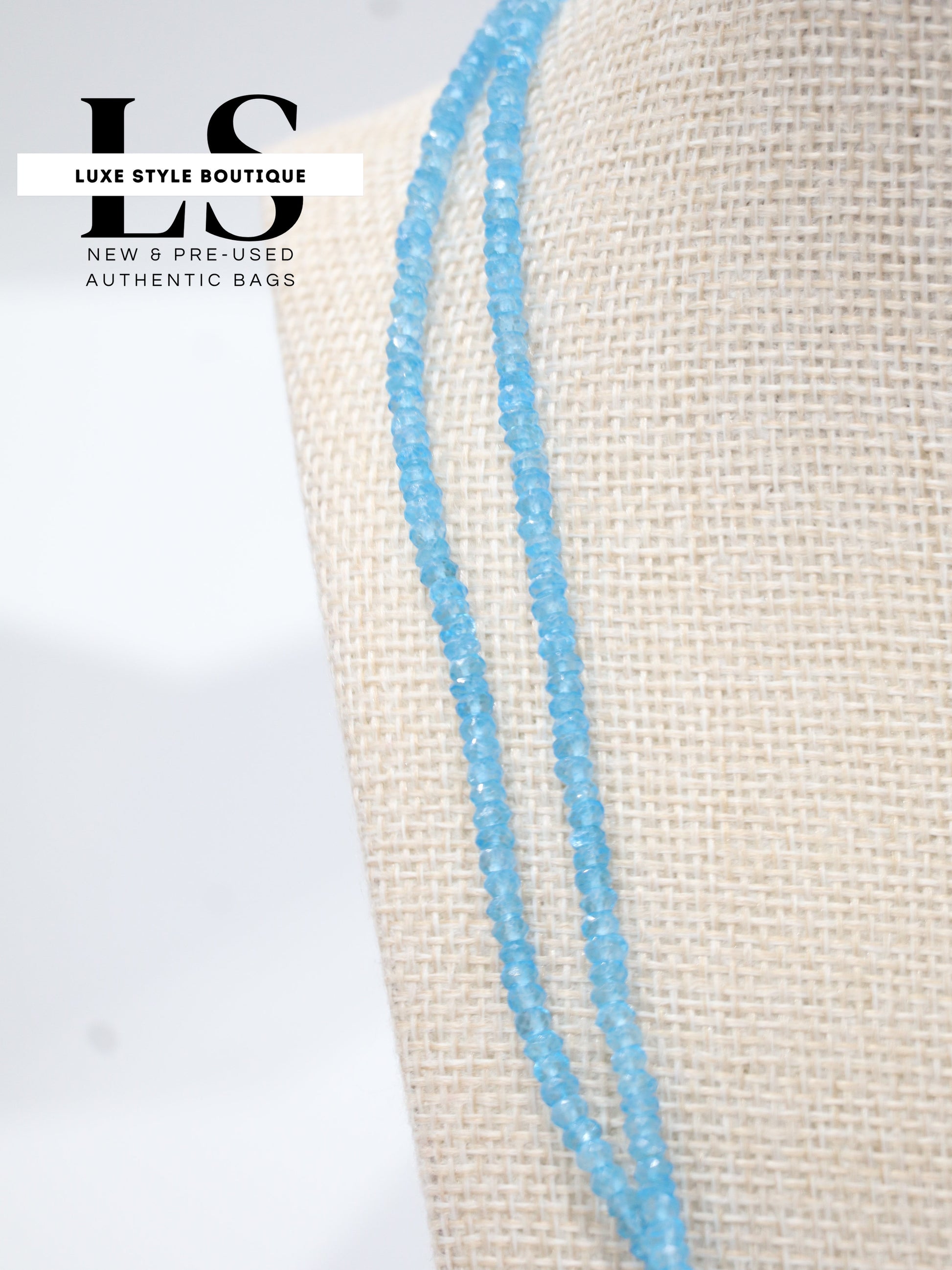 Necklace Natural Blue Topaz w/Silver .925