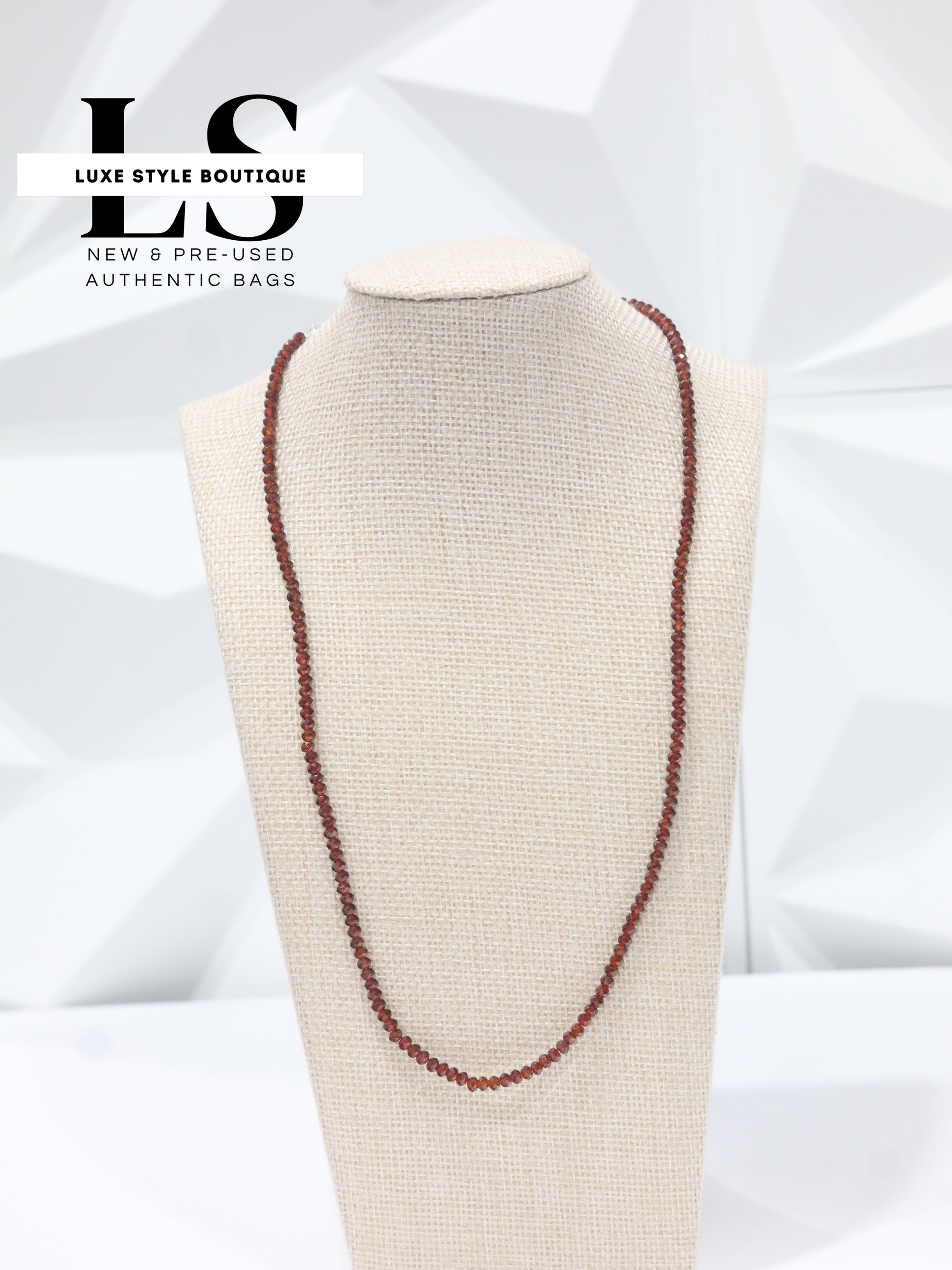 Necklace Natural Garnet w/Silver .925