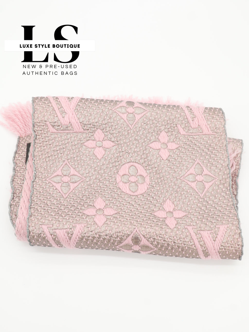 Louis Vuitton Logomania Shine Scarf Pink