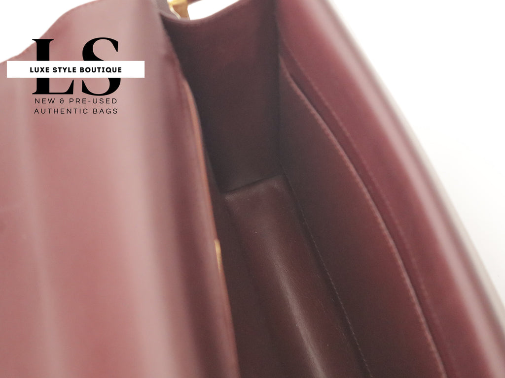 Cartier Must Bordeaux Double Flap Shoulder Bag