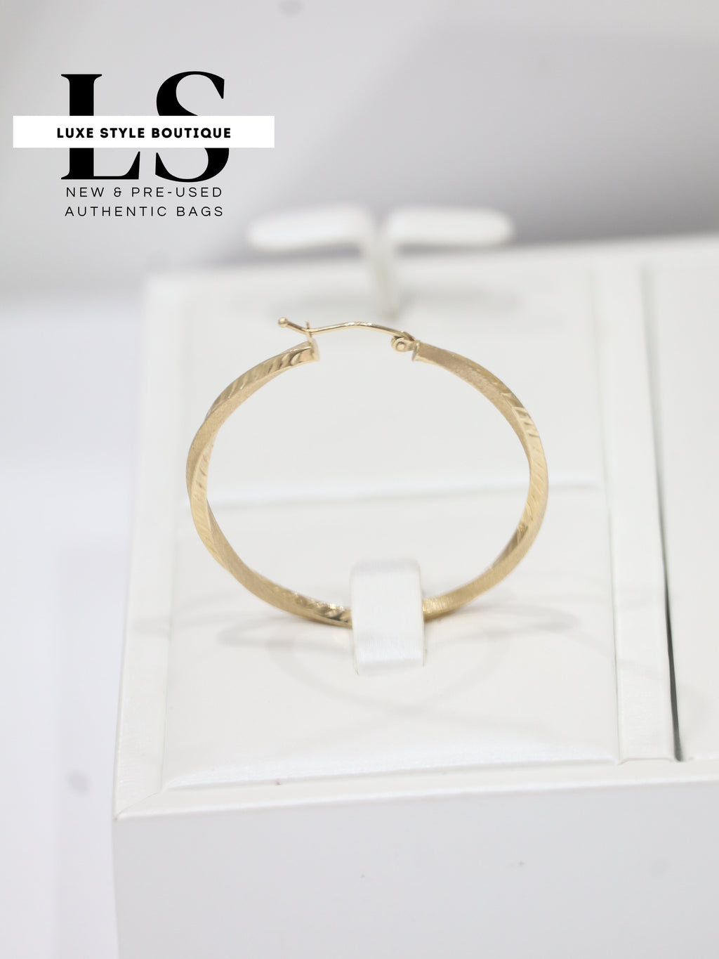 Earrings Large Circle Yellow Gold 18K
