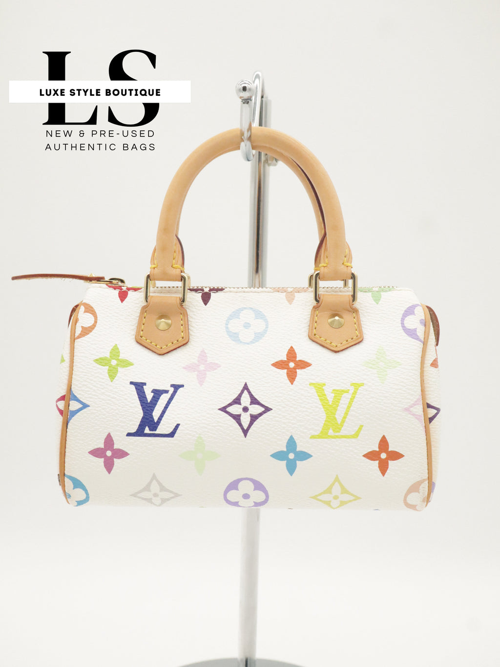 Louis Vuitton Mini Speedy Monogram Multicolor White