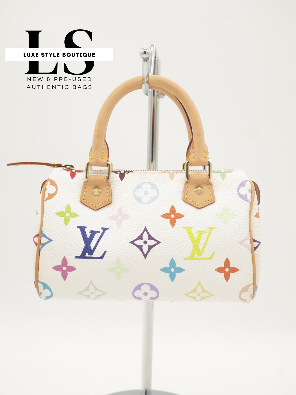 Louis Vuitton Mini Speedy Monogram Multicolor White
