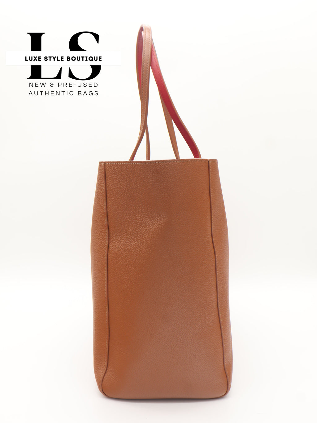 Louboutin Brown/Red Cabata Tote w/Pouch