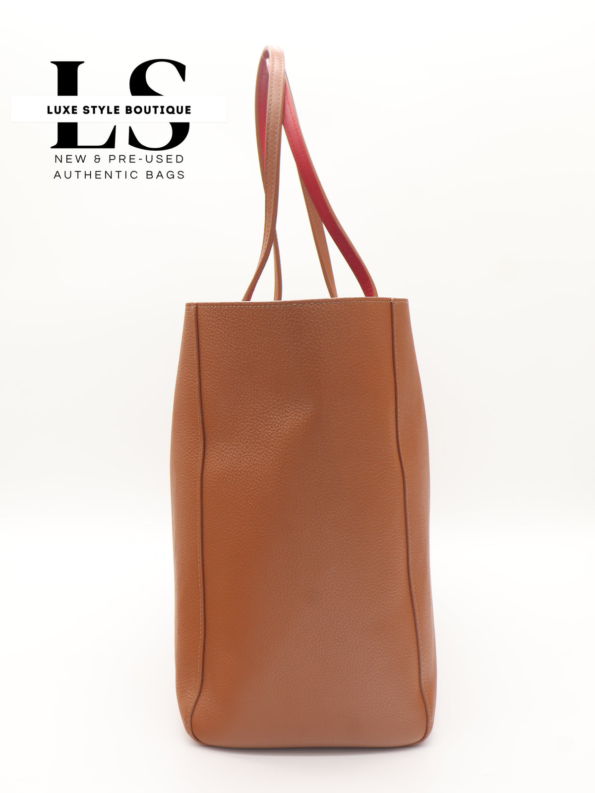 Louboutin Brown/Red Cabata Tote w/Pouch