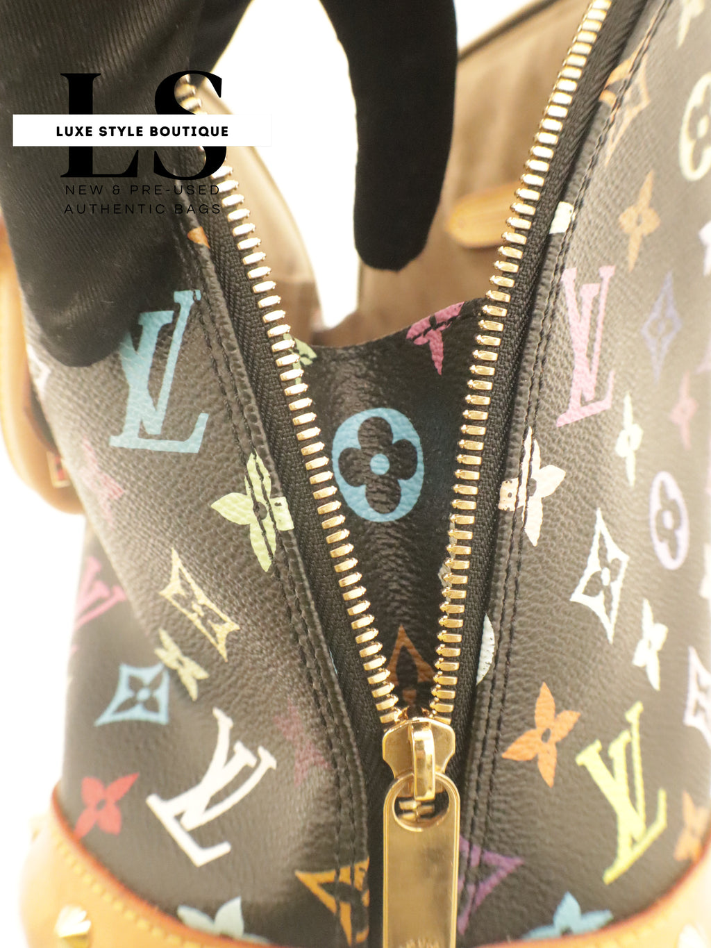 Louis Vuitton x Takashi Murakami Alma PM Multicolor Black