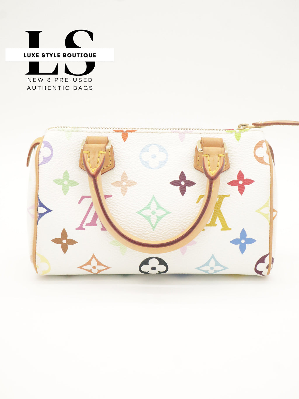 Louis Vuitton Mini Speedy Monogram Multicolor White