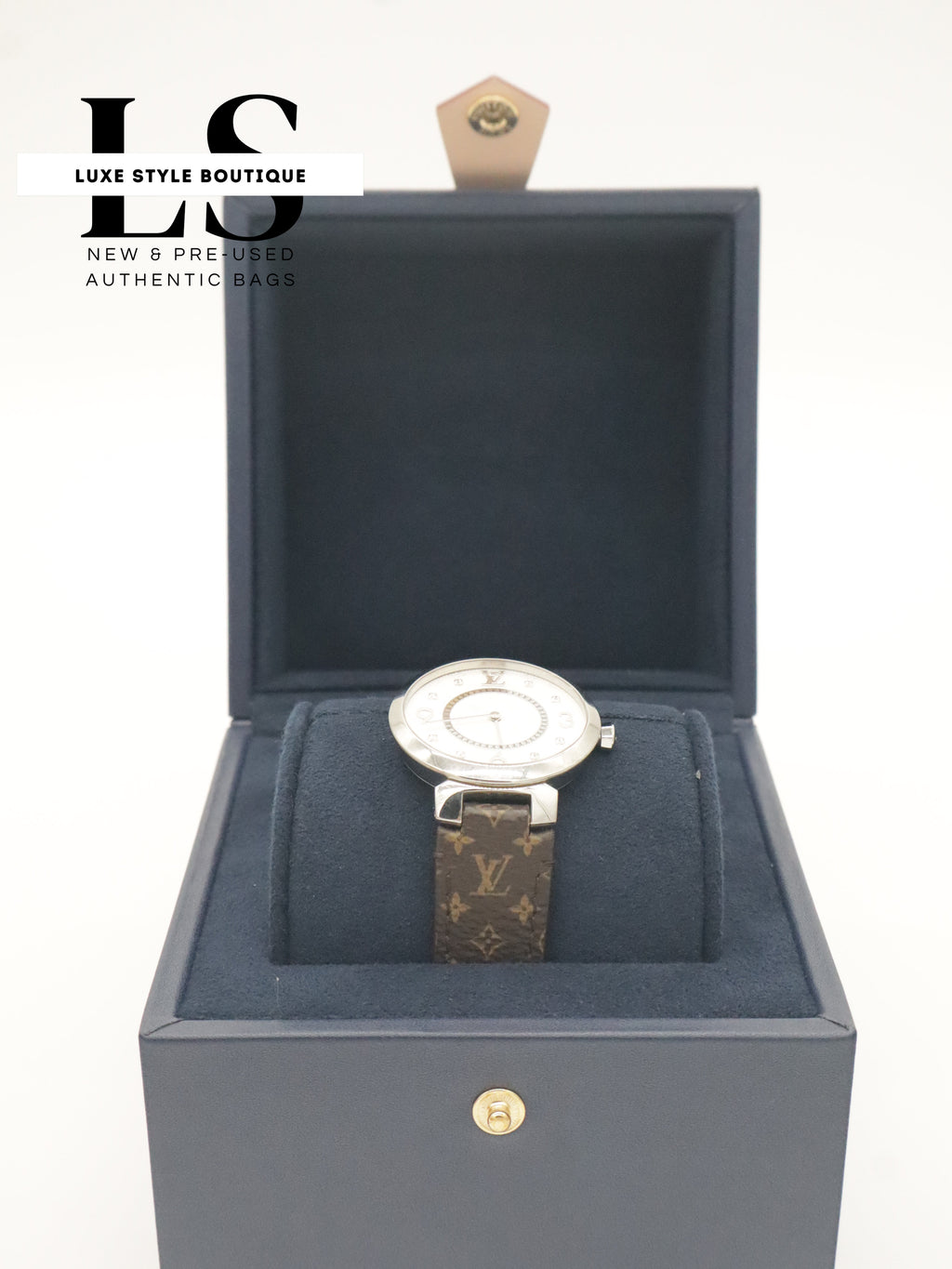 Louis Vuitton Monogram Tambour Slim w/Diamonds