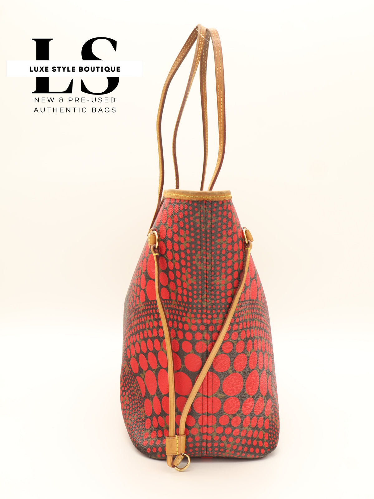 Louis Vuitton x Yayoi Kusama Neverfull MM Monogram Red Waves