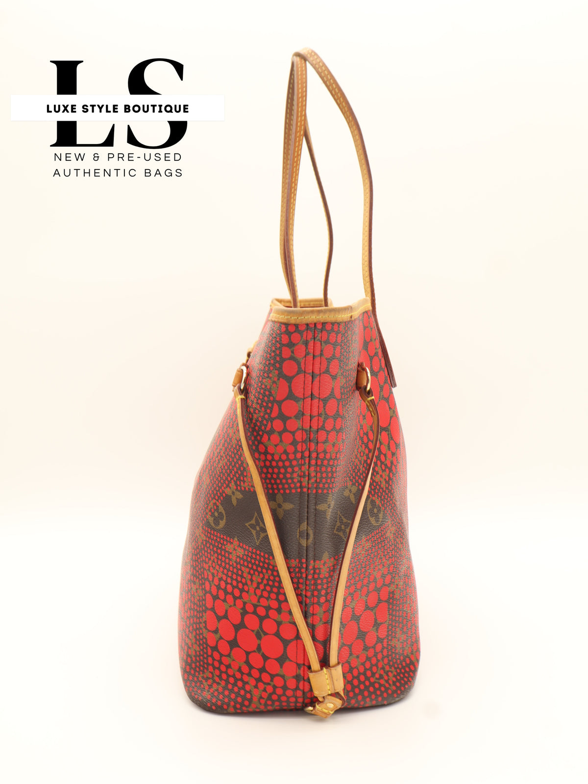 Louis Vuitton x Yayoi Kusama Neverfull MM Monogram Red Waves