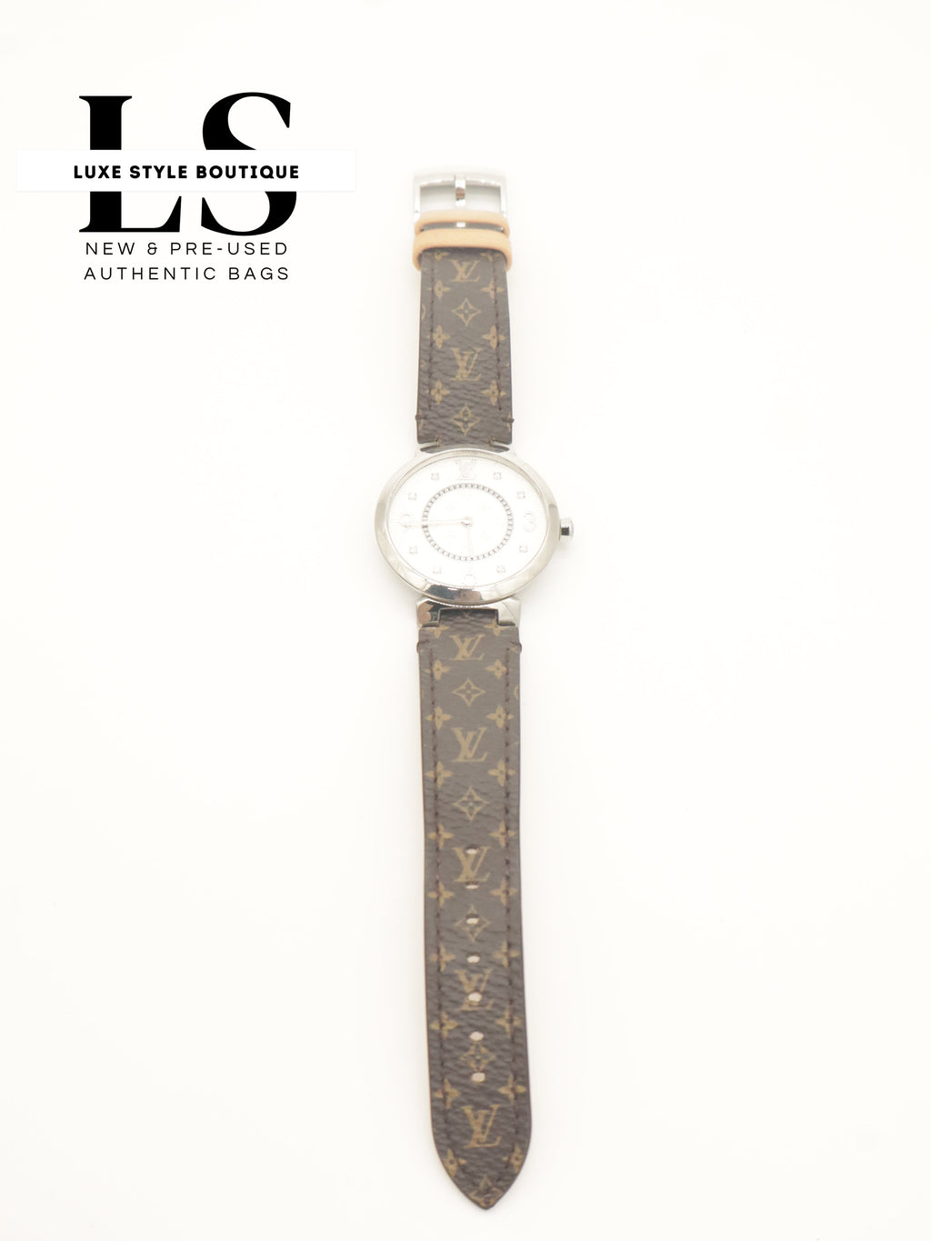 Louis Vuitton Monogram Tambour Slim w/Diamonds