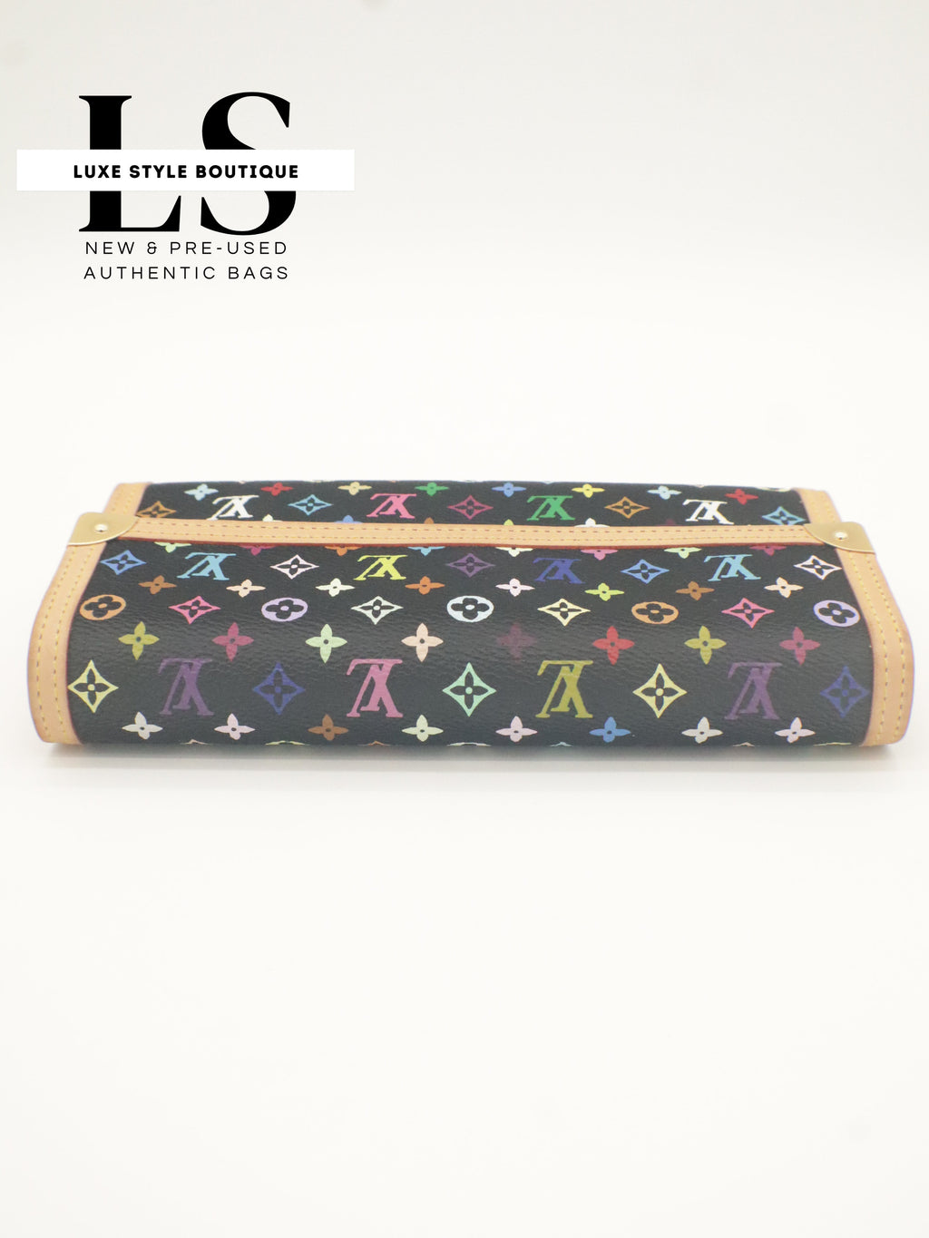 Louis Vuitton Porte Trésor International Monogram Multicolor Black