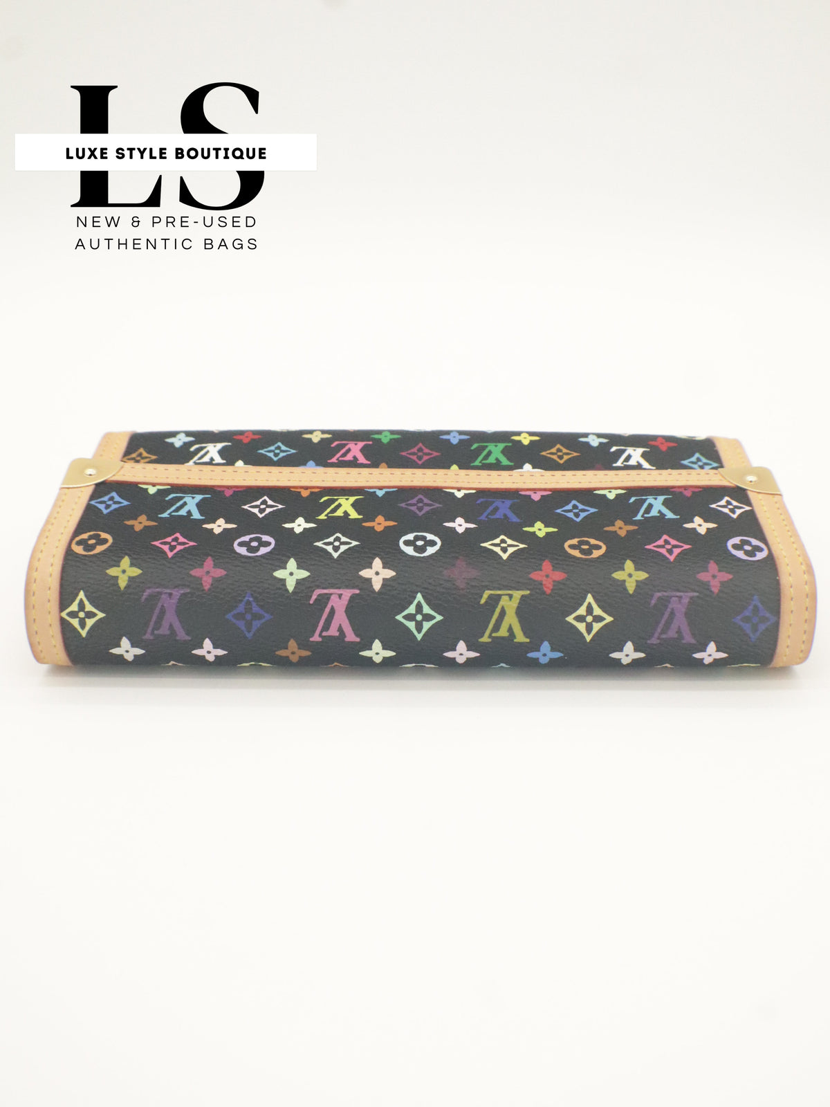 Louis Vuitton Porte Trésor International Monogram Multicolor Black