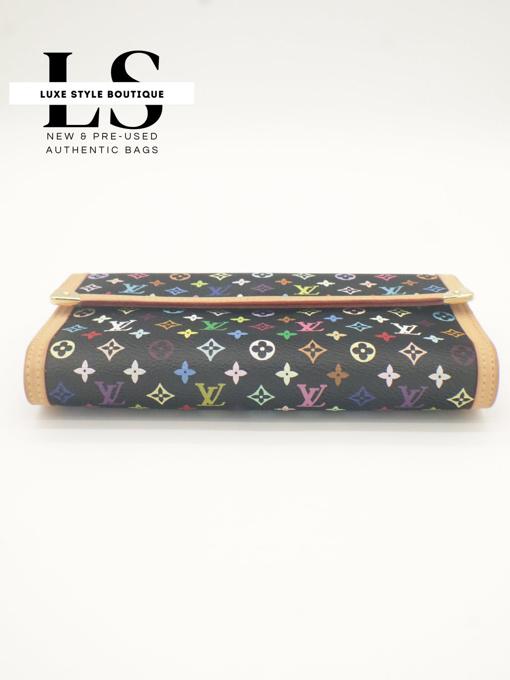 Louis Vuitton Porte Trésor International Monogram Multicolor Black