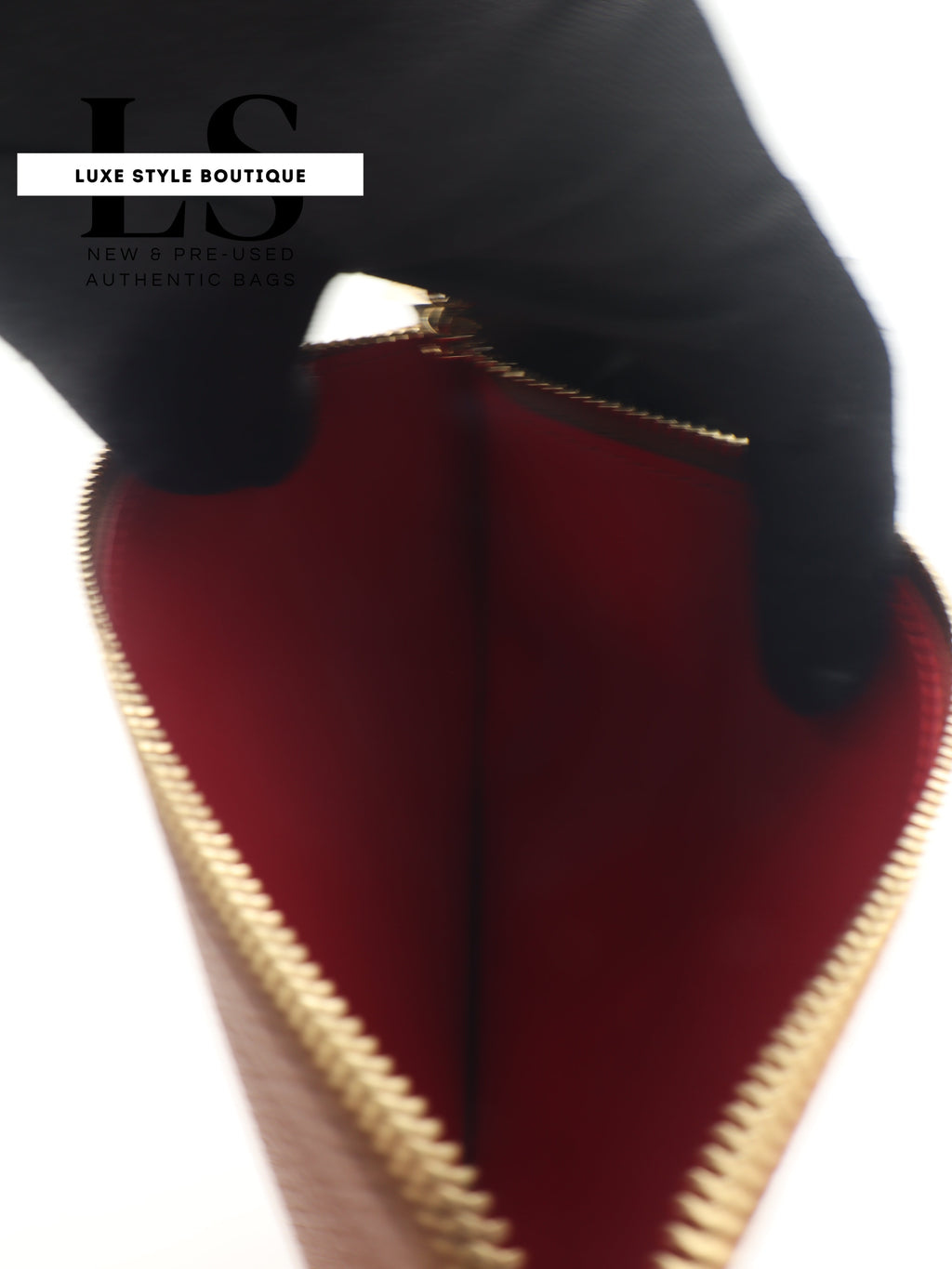 Louboutin Brown/Red Cabata Tote w/Pouch
