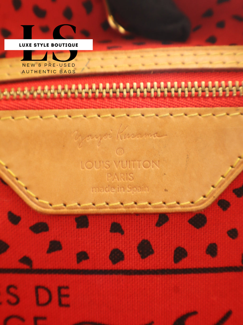 Louis Vuitton x Yayoi Kusama Neverfull MM Monogram Red Waves