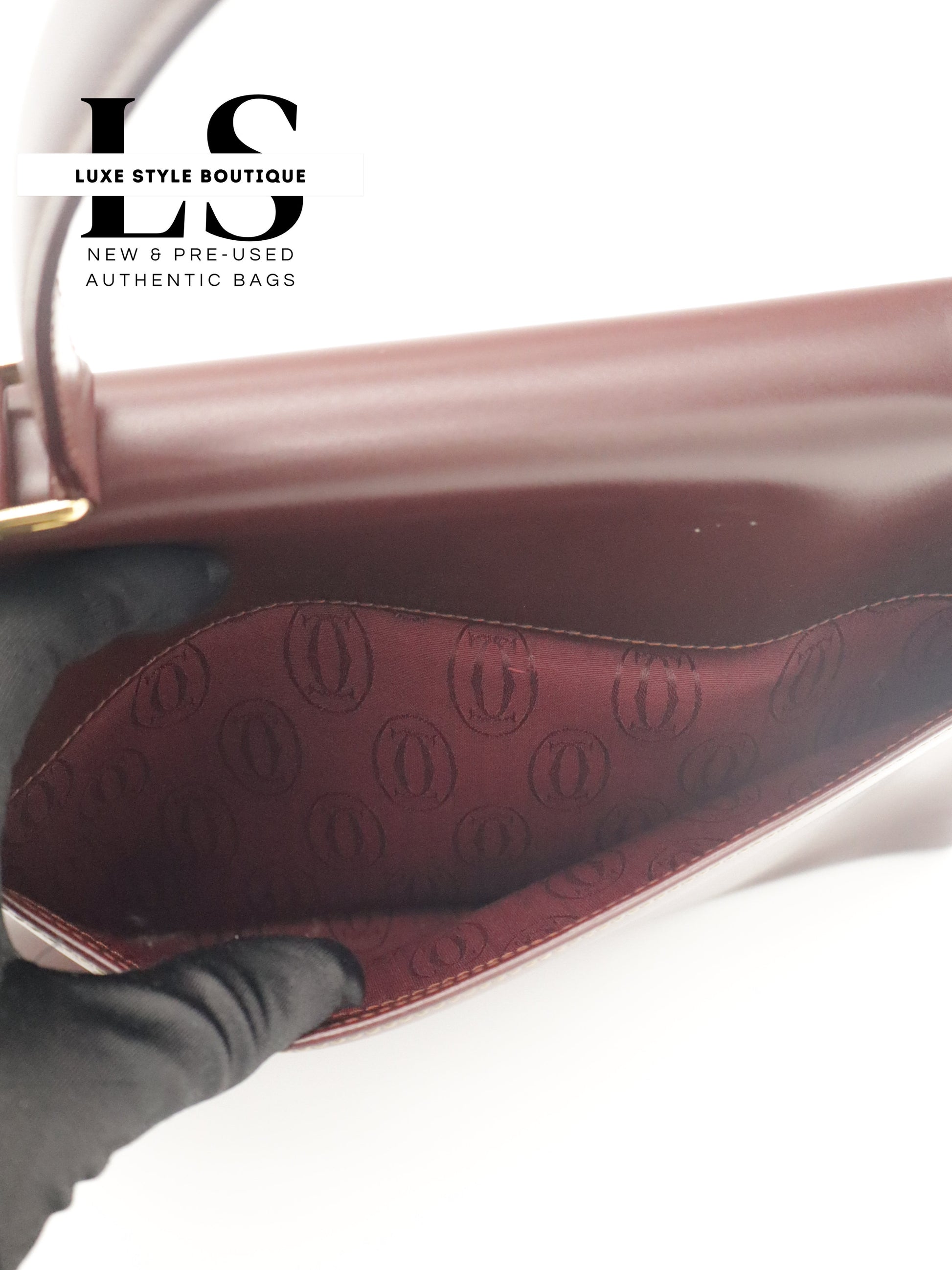 Cartier Must Top Handle Leather Handbag